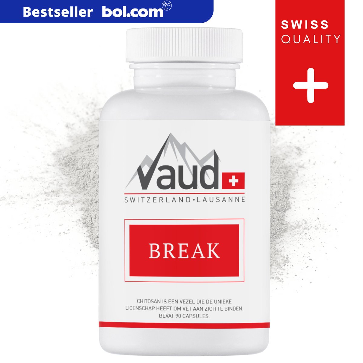 Vaud | Break | 90 Capsules | 1500mg chitosan | Afvallen | Afslank product | Afval pillen | Fatburner | Afslankpillen | Fat burner - Vaud