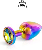 Hidden Eden Rainbow M - Buttplug - 90gr - 8.1 x 3.2cm - Regenboogkleuren
