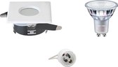 PHILIPS - LED Spot Set - MASTER 927 36D VLE - Igna - GU10 Fitting - Waterdicht IP65 - DimTone Dimbaar - Inbouw Vierkant - Mat Wit - 4.9W - Warm Wit 2200K-2700K - 82mm