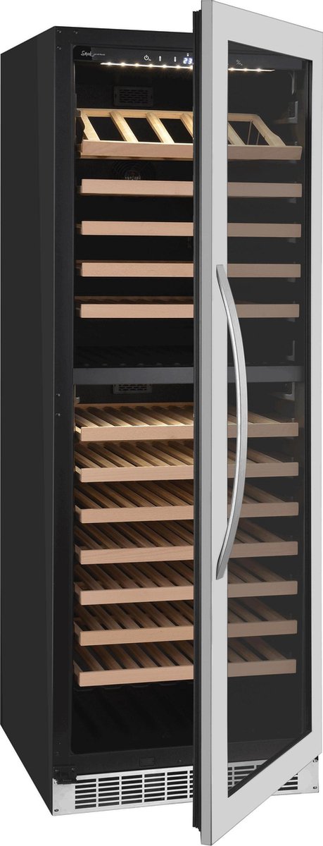 Wine Klima D167T Wijnkoelkast 165 Flessen 2 Zones RVS/Glas - afbeelding 3