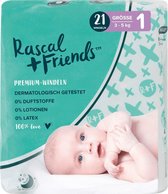 Rascal+Friends Baby Luiers maat 1, 3-5 kg (21 stuks)