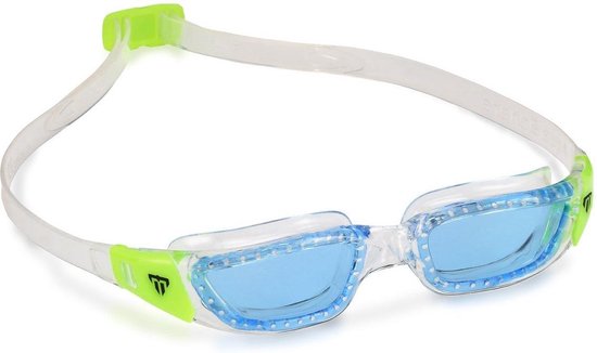 Phelps Tiburon Junior - Zwembril - Kinderen - Blue Lens - Transparant/Lime