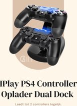 IPlay - PS4 Controller Oplader – Dual Dock - Playstation 4 Oplaadstation - PS4 - PS4 Slim - PS4 Pro
