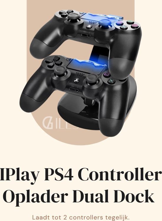 IPlay - Chargeur de manette PS4 - Dual Dock - Station de charge Playstation  4 - PS4 