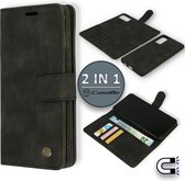 Samsung Galaxy S20 FE Hoesje Charcoal Gray - Casemania 2 in 1 Magnetic Book Case