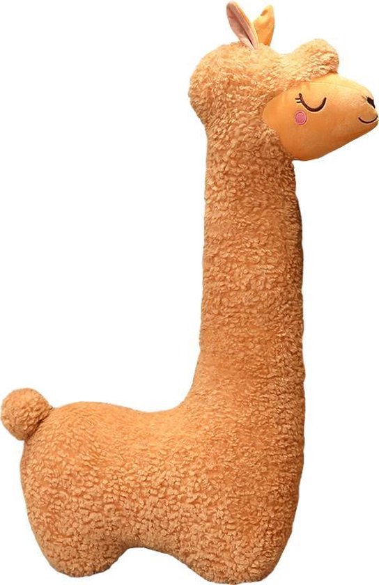 Unieke Alpaca knuffel - karamel bruin - 100cm (groot) - pluche - extreem  zacht | bol.com