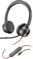 Plantronics Blackwire 8225 Headset Zwart/Rood