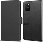 AMA Samsung S10 lite telefoonhoes leren hoes klap hoesje zwart