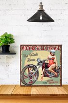 3d Hout Retro Poster Motorcycle Garage 2