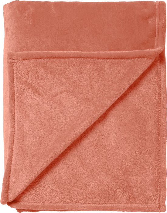 Dutch Decor - BILLY - Plaid 150x200 cm - flannel fleece - superzacht - Muted Clay - roze