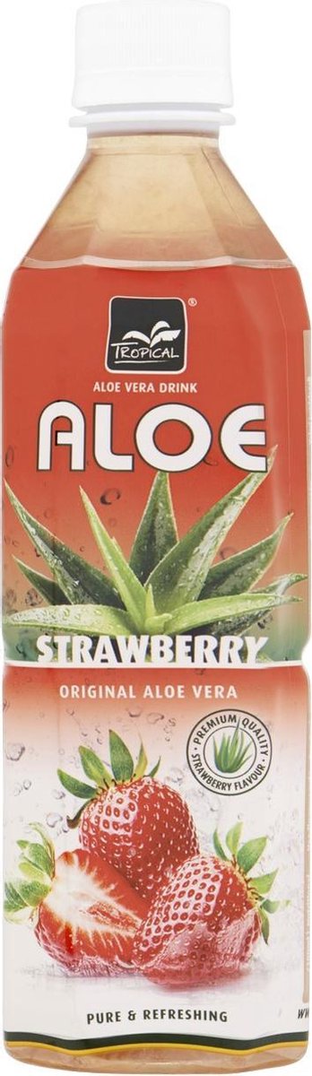 Aloë Vera Tropical Drink Aardbei 50cl Doos 20 Flesjes