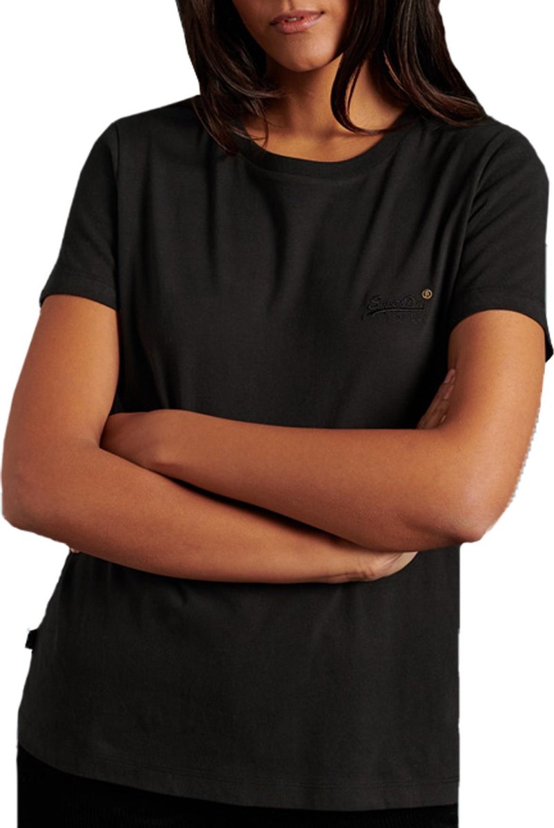 Superdry Superdry Label T-shirt Vrouwen Zwart