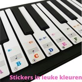 Piano Bladmuziek – Piano Stickers – Piano Lesboek – Keyboard Stickers – Gekleurde Noten – Muzieknoten Lezen - Leer zelfstandig piano spelen