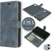 Casemania Hoesje Geschikt voor Samsung Galaxy A21S Shadow Gray - 2 in 1 Magnetic Book Case