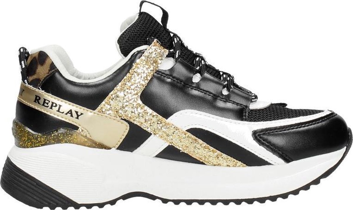 Replay Meisjes Lage sneakers Kumi - Zwart - Maat 36 | bol.com