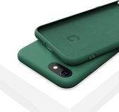 LIQUID | 180° Protection - Silicone Velvet + MicroFibre Shockproof Backcover - Telefoon Hoesje voor  iPhone 7/8 - Dennen Groen