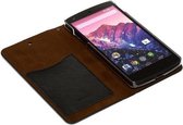 Zenus leren hoesje Prestige Minimal Diary - Zwart - voor LG Google Nexus 5