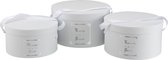 J-Line Set Van 3 Dozen Rond Maison Papier Wit/Zilver
