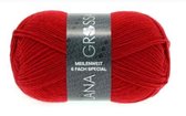 Lana Grossa Meilenweit 150 gram 6 draads nr 8966 Rood