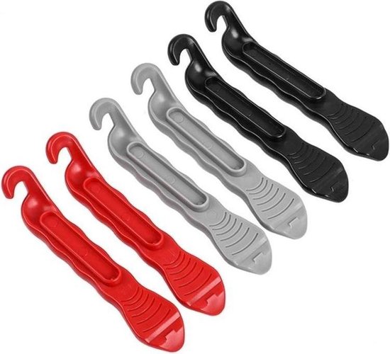 Fietsbandenlichter, koevoet koevoet, wielreparatie, bandenopener, verwijdergereedschap [zwart 3st] — afbeelding 2