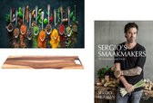 Bowls and Dishes - Serveerplank 59 cm  + Kookboek Sergio Herman - Sergio Giftset
