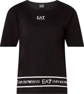 Emporio Armani EA7 Trainings T-shirt met logoprint - Zwart - Maat M