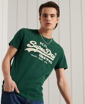 Superdry Heren tshirt Standaardgewicht chenille T-shirt met Vintage Logo