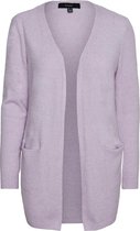 Vero Moda Dames VMDOFFY LS SHORT OPEN CARDIGAN Pastel Lilac - Maat S