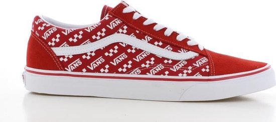Vans Old Skool - Lage Sneakers - Rood - Wit - Maat 42 | bol.com