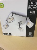 Opbouwspot Quinto Plafondlamp 4 lichts hallogeen - Dimbaar en Draaibaar - Spotlight - Home Sweet Home