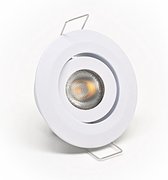 LEDLED Serie - 3W - 4 stuks - Inbouwspots - Kantelbaar- 55mm - Wit  - Warm wit licht - Dimbaar - 700ma