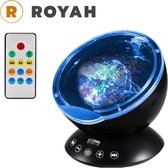 Royah® Oceaan Lamp - Ocean Projector - Sterren Projector - Rustgevende Lamp - Met Natuurgeluiden - Inclusief Remote - Ontspanning - Slaaphulp