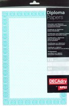 Decadry - Certificaat / Diplomapapier A4 Spiraal Blauw - 25 vel