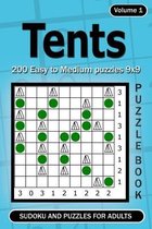 Tents puzzle book. Sudoku and Puzzles for Adults.: 200 Easy to Medium Puzzles 9x9 (Volume 1)