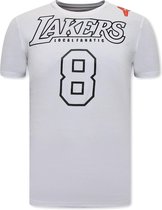 T-shirt Lakers Local Fanatic homme - Bryant - Wit - Tailles: L.