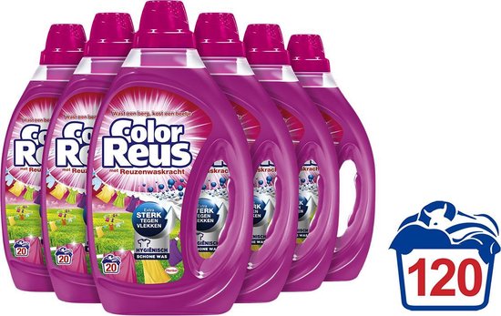 Color Reus Gel Vloeibaar Wasmiddel - Gekleurde Was - Voordeelverpakking - 120 wasbeurten