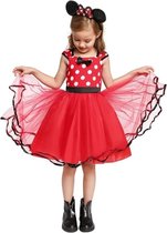 Minnie Mouse, jurkje, stippen, diadeem, prinses (mt 74)