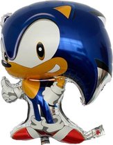 Sonic ballon - XL - 78x48cm - Folie ballon - Helium - Leeg - Sonic the Hedgehog - Ballonnen - Game Sonic - Versiering - Game