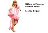 Kids rijdend op flamingo kostuum 3-8 jaar - outfit kids zitten op thema feest fun festival