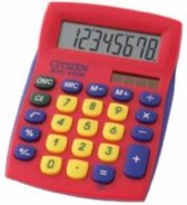 CITIZEN  -  SDC-450  -  Cool 4 School  -  Rode 8-cijferige rekenmachine  -  voor kinderen