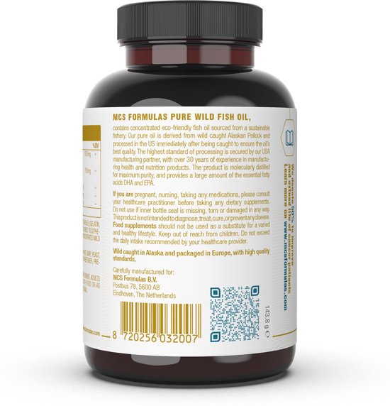 Omega 3 Pure 700mg DHA&EPA Visolie gelatine softgel made of FISH