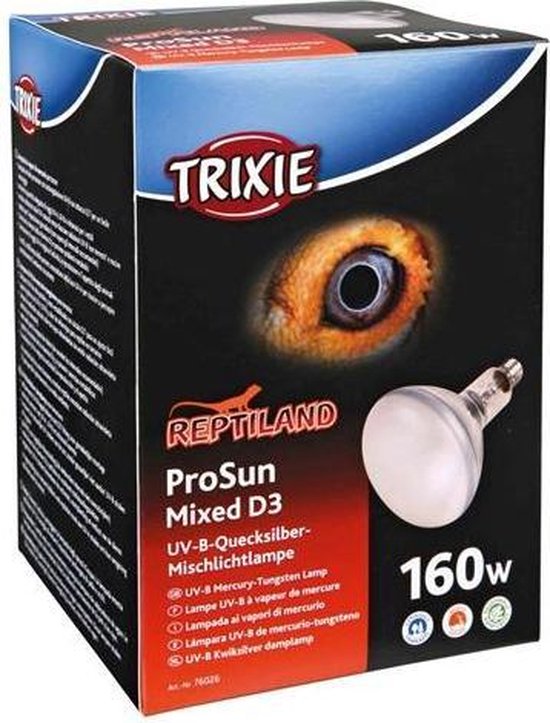 Trixie reptiland prosun mixed d3 uv-b lamp zelfstartend (160 WATT 11,5X11,5X28,5 CM)