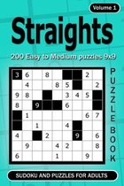 Straights puzzle book Sudoku and Puzzles for Adults: 200 Easy to Medium Puzzles 9x9 (Volume 1)