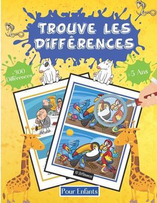 Trouve les Différences Pour Enfants +5ans +300 Différences: 40 Pages Entièrement En Couleur - Cherche et Trouve Les Différences - Livre De Jeux - Pour