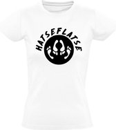 Hatseflatse Porno Dames t-shirt |  Massa is kassa | hatseflatsen | Peter Gillis | Wit