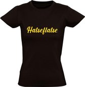 Hatseflatse Goud Dames t-shirt |  Massa is kassa | hatseflatsen | Peter Gillis | Zwart