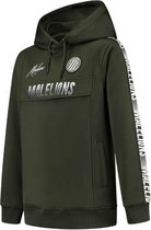 Malelions Junior Warming Up Hoodie - Army/Off-White