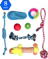 SOdeal Honden Speelgoed Set - Honden Speeltjes - Knuffel - Speelgoed - Intelligentie - 8 Speeltjes - Puppy speelgoed