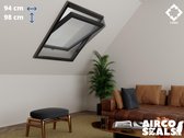 Insecten Hor Dakraam – 94 x 98 cm – Hor Geschikt voor Velux PK04 | Fakro/Optilight 15 | Roto 09/09 - Insect Raamhor - Vliegenhor – Velux Tuimelvenster Oplossing