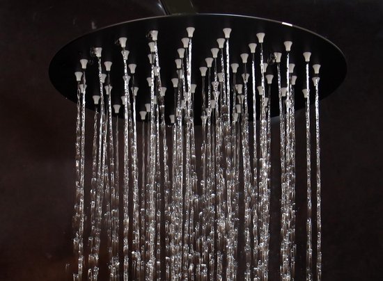 SaniSupreme Yosemite |Ensemble de douche pluie Massief| Intégré | Noir mat | Ensemble de douche| 25 CM | Douche de pluie |Douchette à main